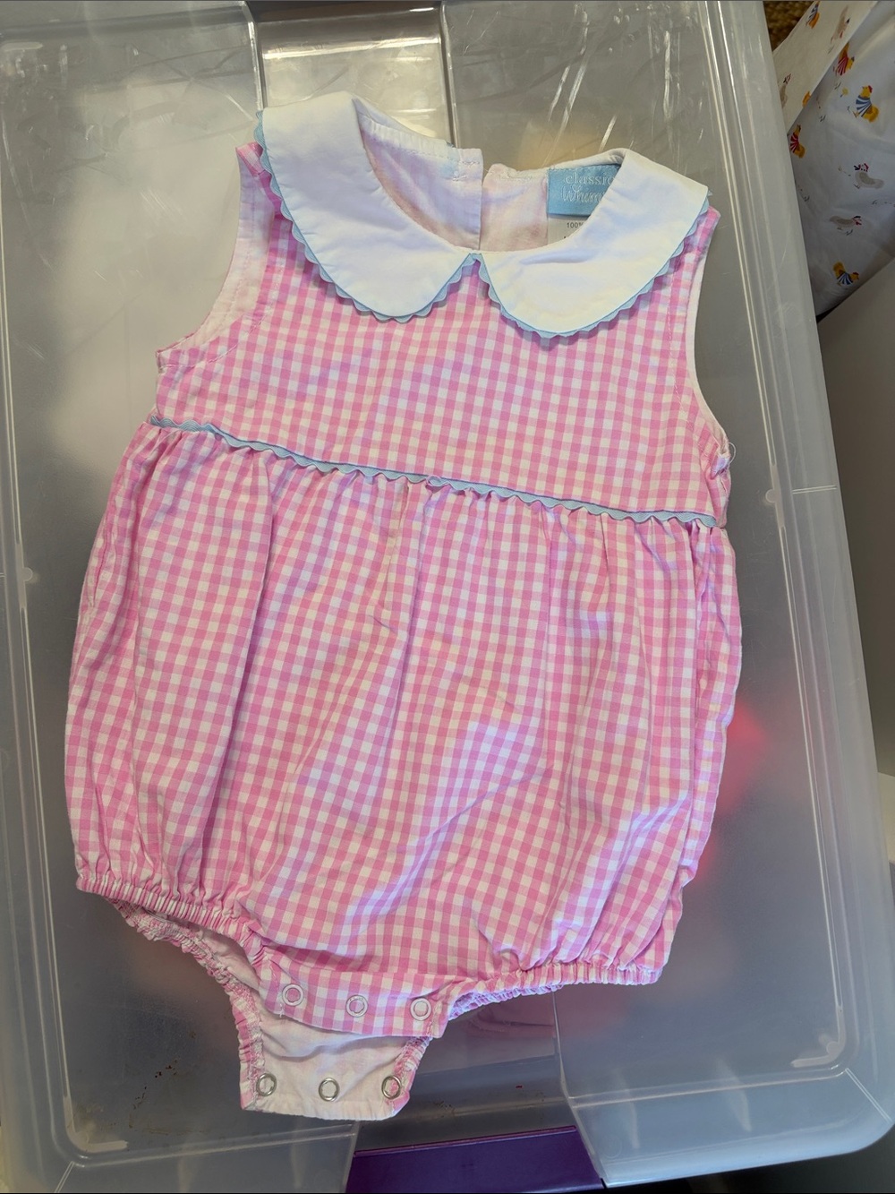 Gingham Heidi Bubble Light Pink